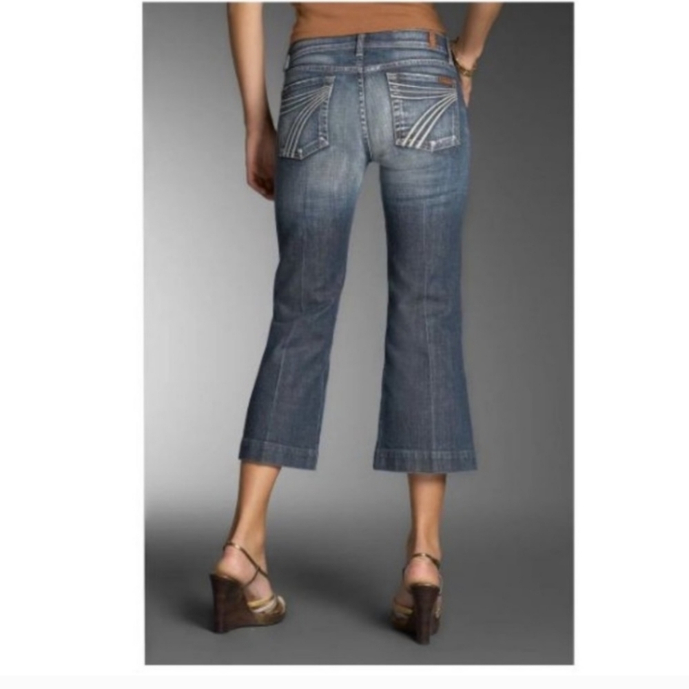 Women's Size 28 For All Mankind "Dojo" Capri Jeans - Picture 2 of 5